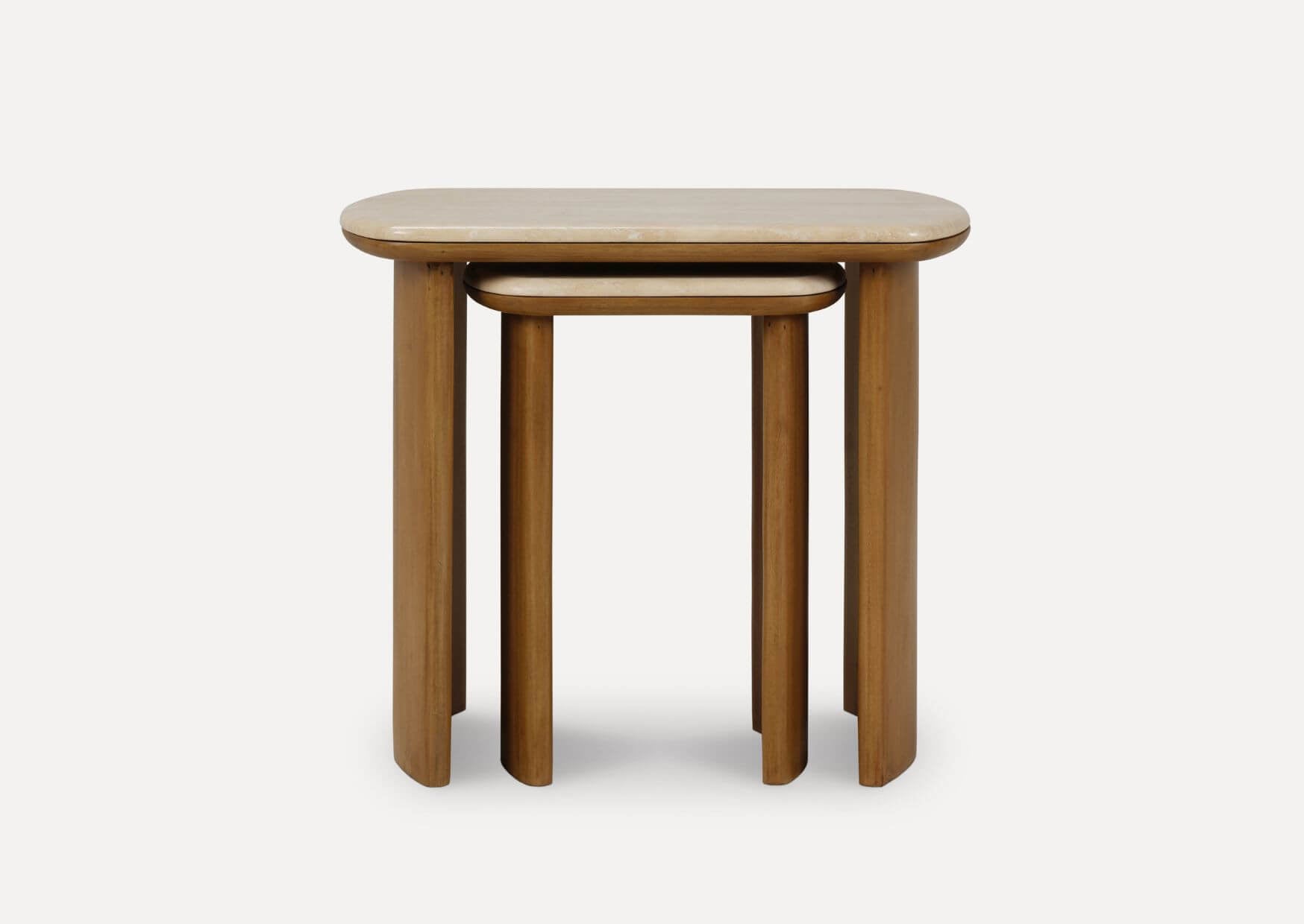 Apricus Nesting Side Table with Travertine