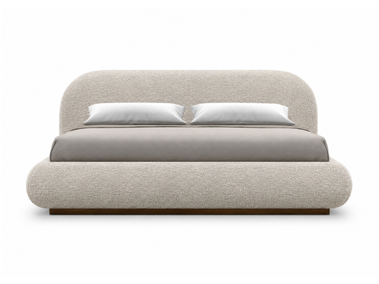 Curva Bed King in Mochaccino bouclé