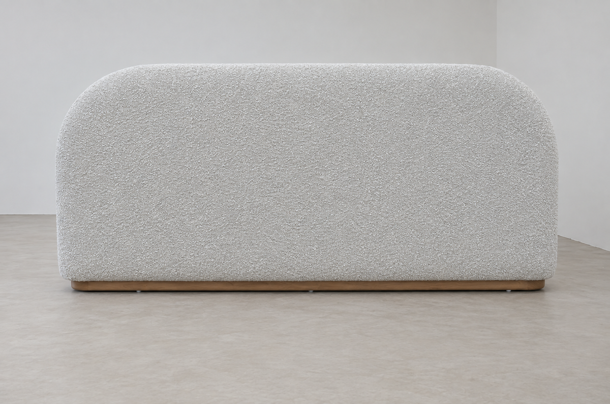 Curva Bed Super King in Boucle Sand, back