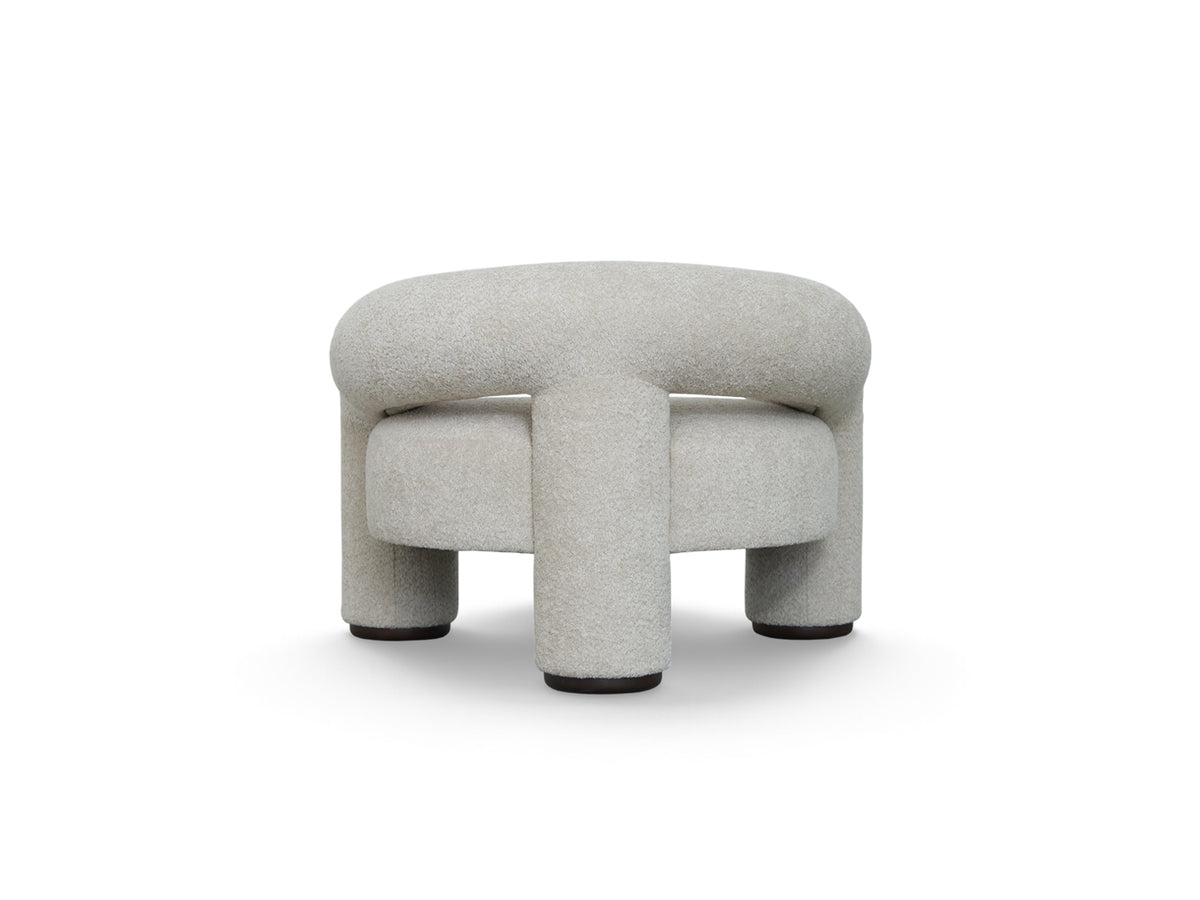Trinom Chair in Mochaccino Bouclé, back angle