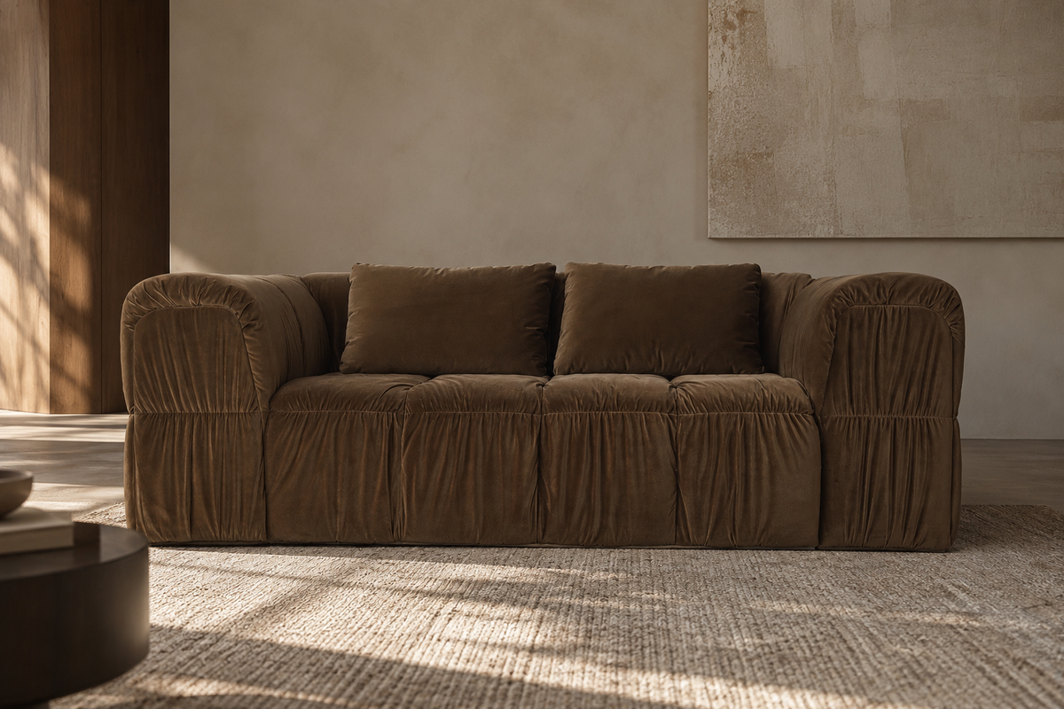 Turin Sofa 2-Seat, Toffee Velvet