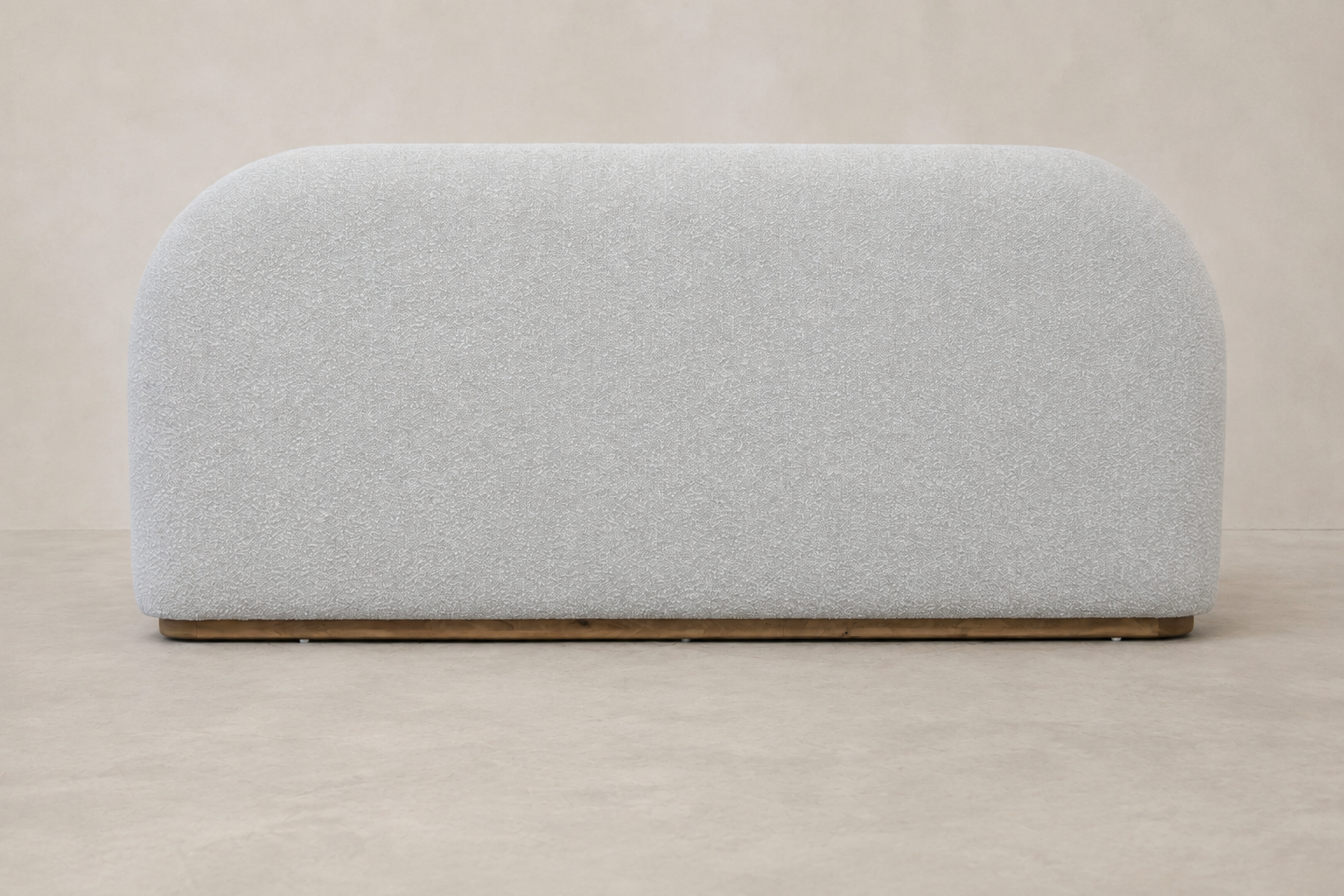 Curva Bed Super King, Bouclé Sand