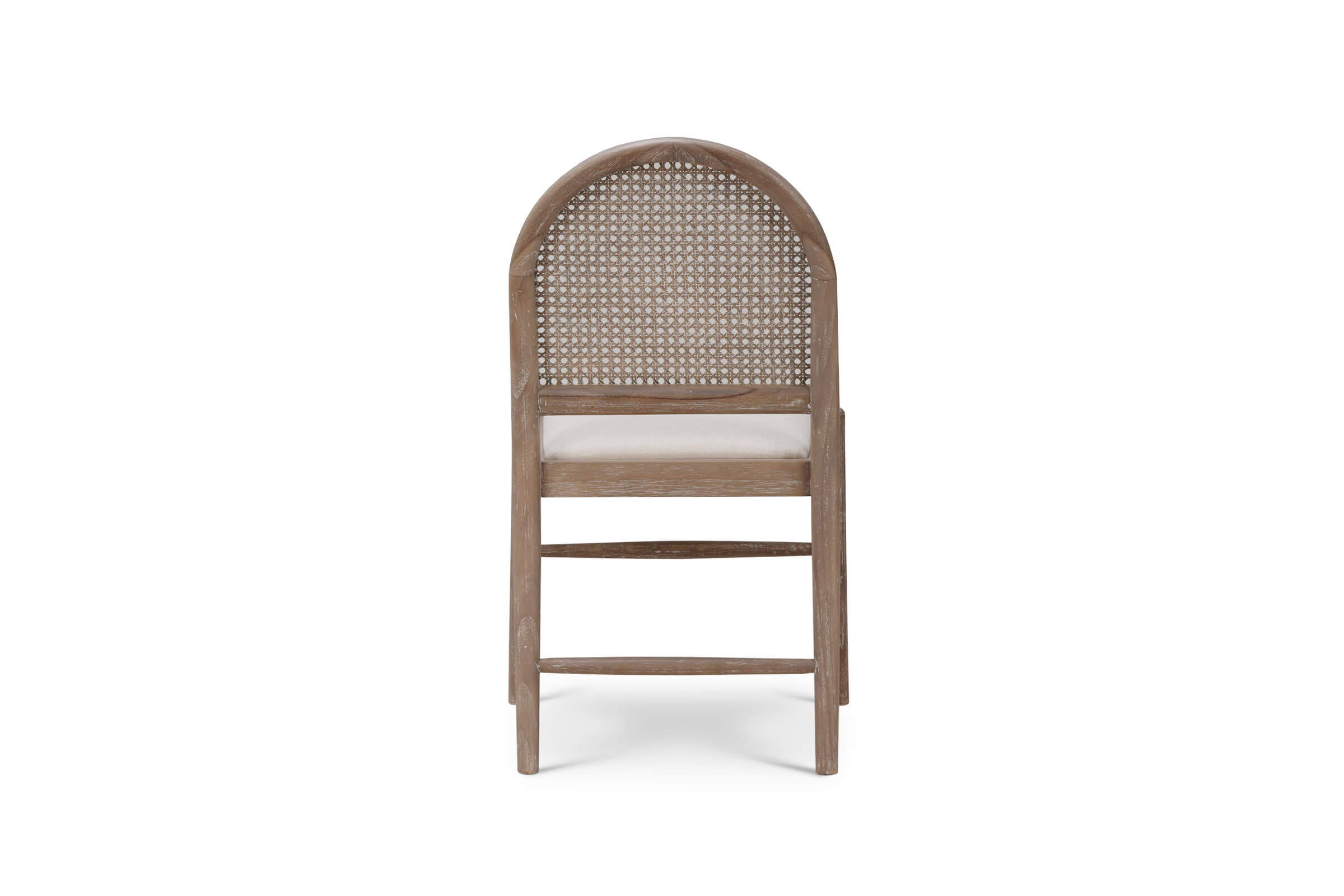 Serenity Dining Chair w/ Upholstered Seat & Rattan Back