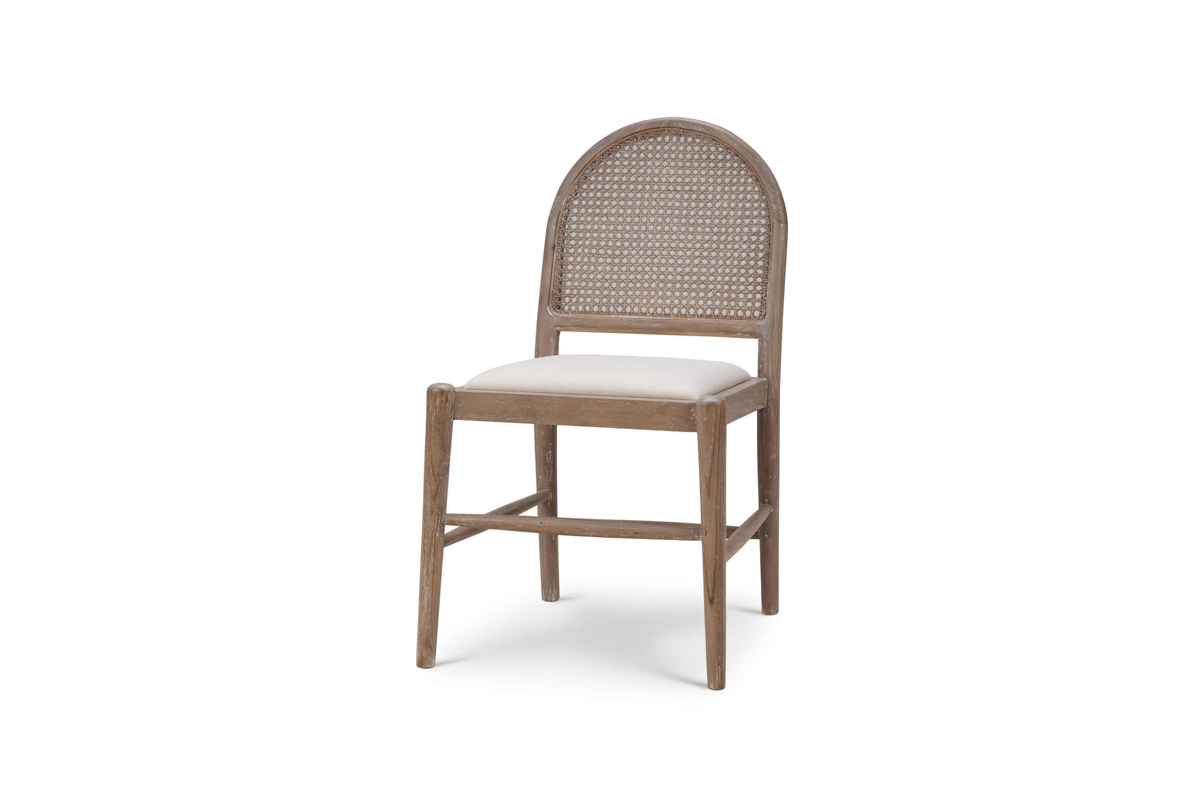 Serenity Dining Chair w/ Upholstered Seat & Rattan Back