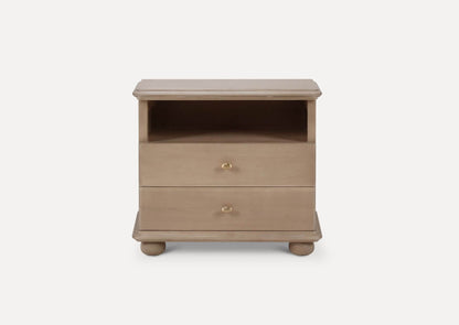 Luna Open Shelf w/ 2 Drawers Bedside Table