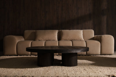 Bari Sofa 3-Seat, Creme Velvet