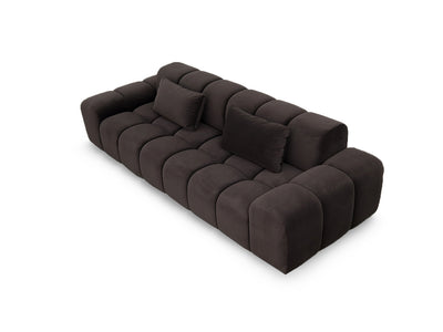 Bari Sofa 3 Seater in Brown velvet, hero-45 angle