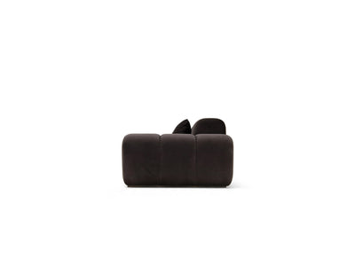 Bari Sofa 3 Seater in Brown velvet, side-90 angle