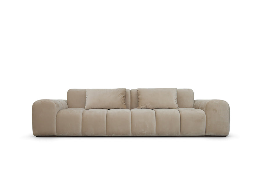 Bari Sofa 3-Seat, Creme Velvet