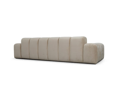 Bari Sectional in Nougat velvet, rear-34 angle