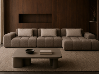 Bari Sectional 330 Boucle Red