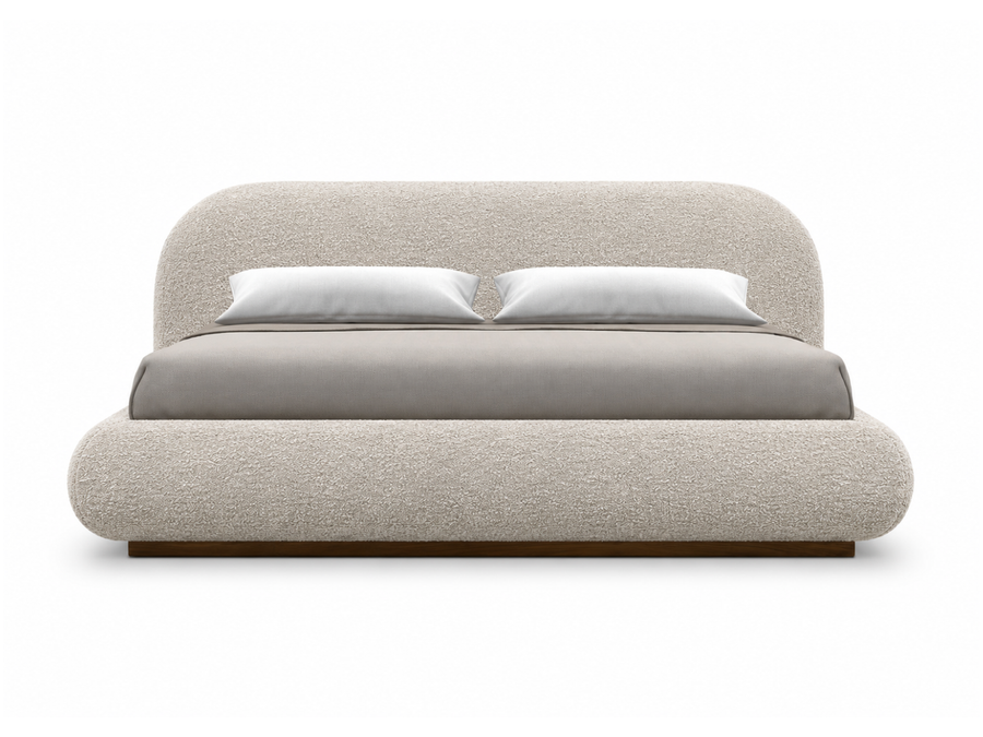 Curva Bed King, Mochaccino Bouclé