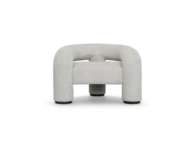 Trinom Chair in Mochaccino Bouclé, front angle