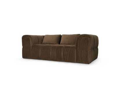 Turin Sofa in Brown velvet, 45 view