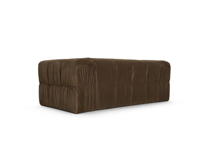 Turin Sofa in Brown velvet, rear-34 view