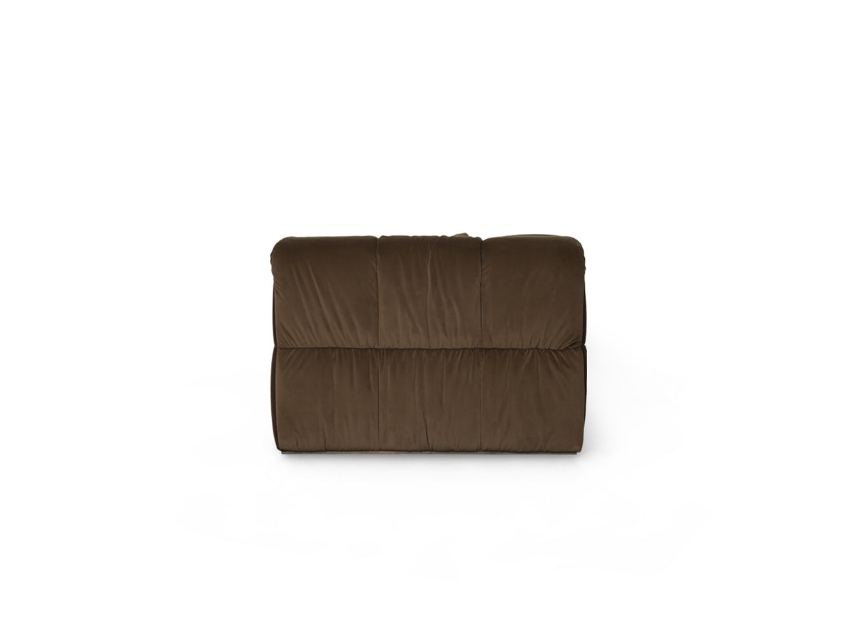 Turin Sofa in Brown velvet, side-90 view