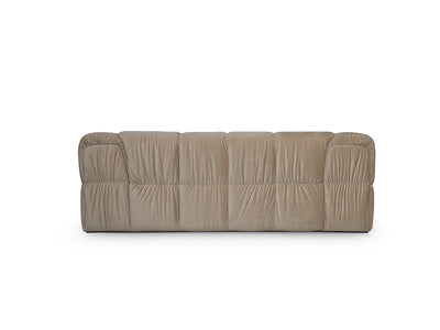 Turin Sofa in Nougat velvet, back view