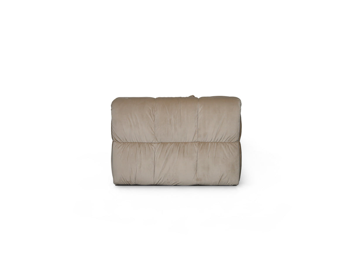 Turin Sofa in Nougat velvet, side-90 view