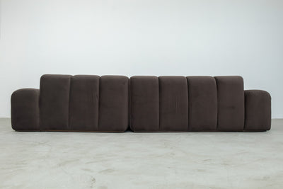 Bari Chaise Sectional, Dove Dark Brown [temp]