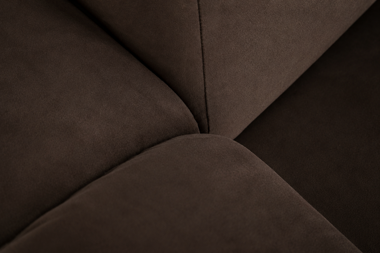 Bari Chaise Sectional, Dark Brown Velvet