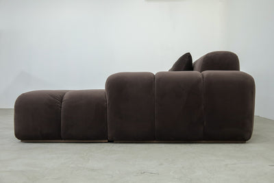 Bari Chaise Sectional, Dove Dark Brown [temp]