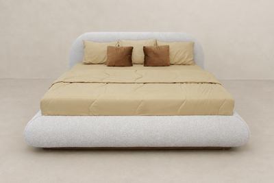 Curva Bed Super King, Bouclé Sand