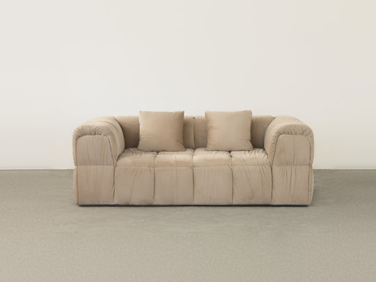 Turin Sofa 2-Seat in Creme velvet